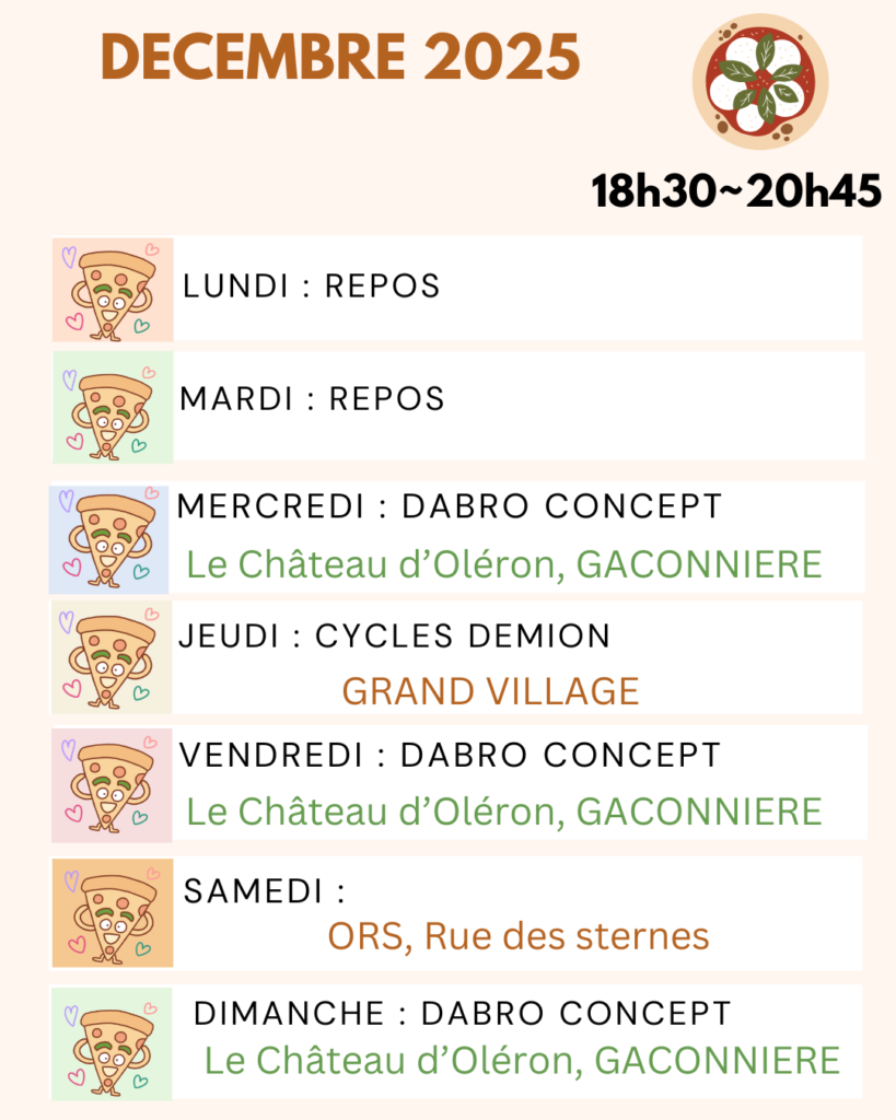 Planning Décembre 2025